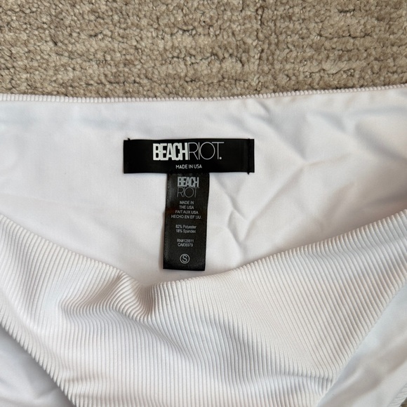 Beach Riot Ribbed White Bikini Bottom - Picture 2 of 5